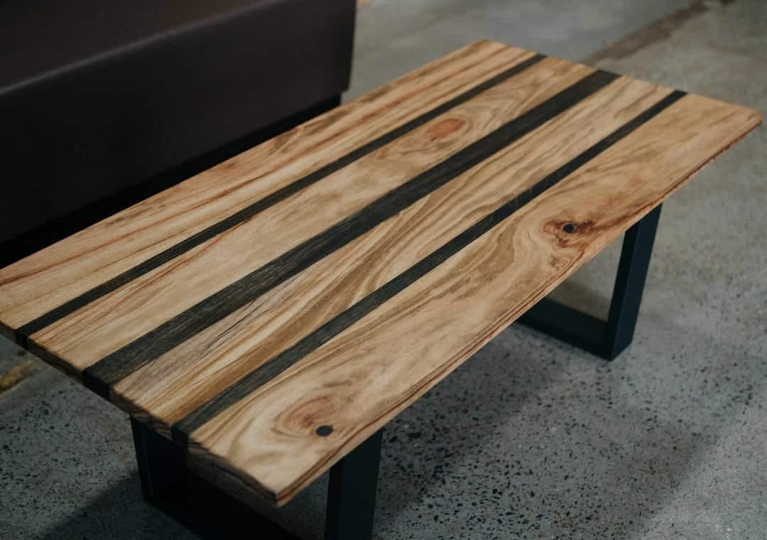 Coffee table in the shop next to seating