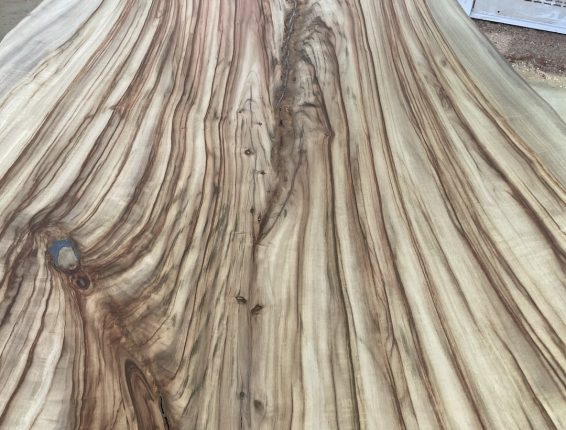 handmade-custom-live-edge-dining-table-make-8 Final sanded dining table sanded to 120 grit