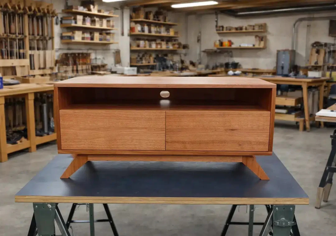 modern-mid-century-corner-tv-unit-in-woodshop-front